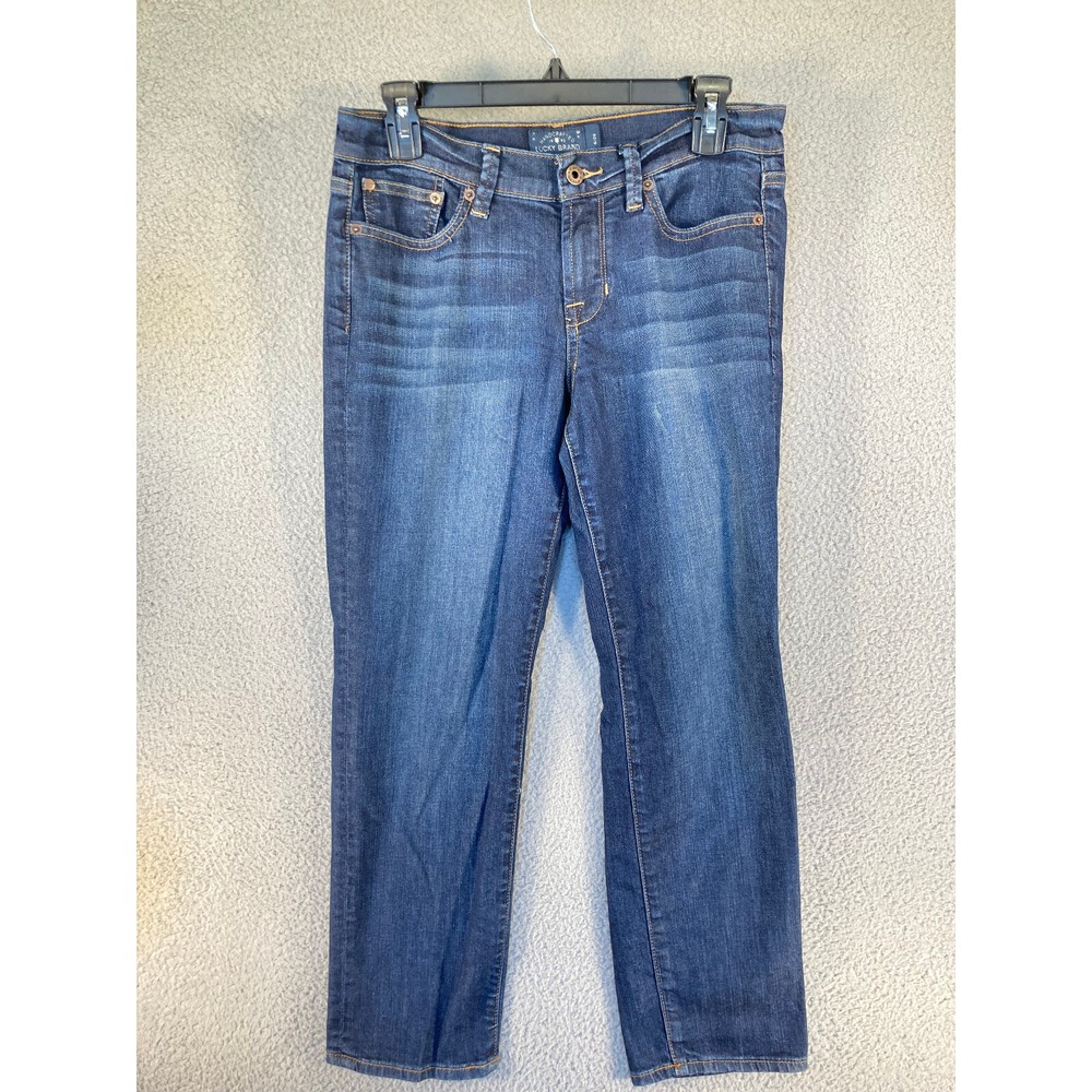 Lucky Brand Jeans Women's 6 Blue Sweet Crop Mid Rise Stretch American Denim